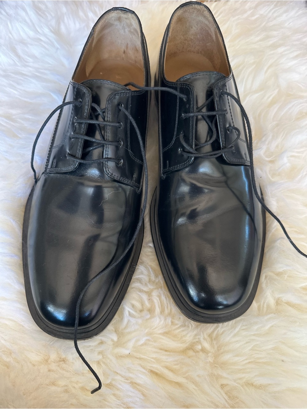 A.P.C. Black Leather Derby Lace-Up Shoes